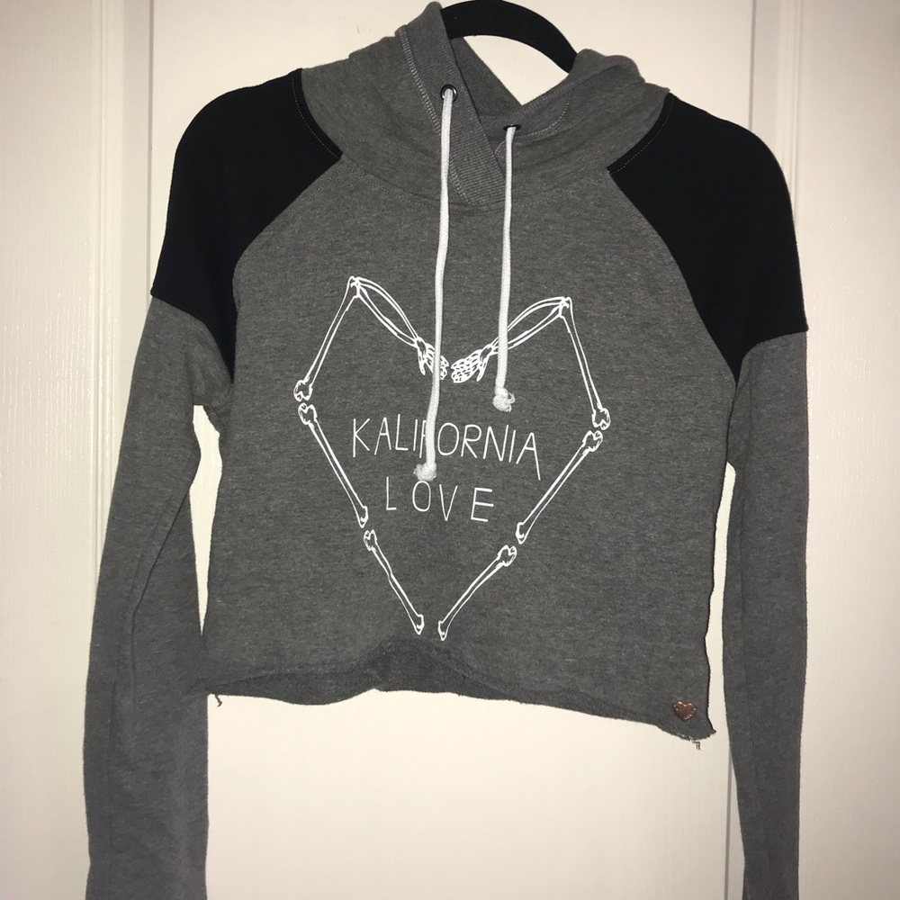 Kendall and Kylie for Pacsun cropped Sweatshirt